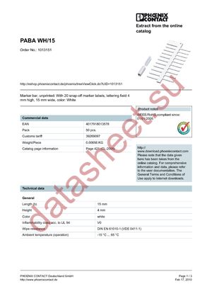 1013151 datasheet  